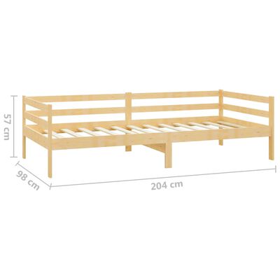 vidaXL Sofá cama con cajones madera de pino maciza 90x200 cm