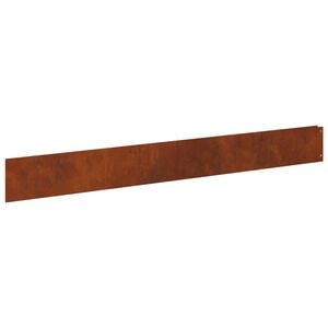 vidaXL Borde de c&eacute;sped con pliegue superior 10 uds. 100x12cm Acero