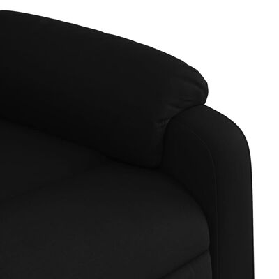 vidaXL Sillón reclinable de masaje de tela negro
