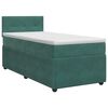 vidaXL Cama box spring con colch&oacute;n Verde oscuro 90 x 190 cm Terciopelo