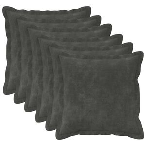 vidaXL Funda de almohada 6 uds. HOUTEN Gris antracita 30 x 30 cm