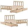 vidaXL Estructura de cama sin colch&oacute;n madera maciza de pino 100x200 cm