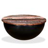 vidaXL Mesa de centro forma de bol madera maciza reciclada negro
