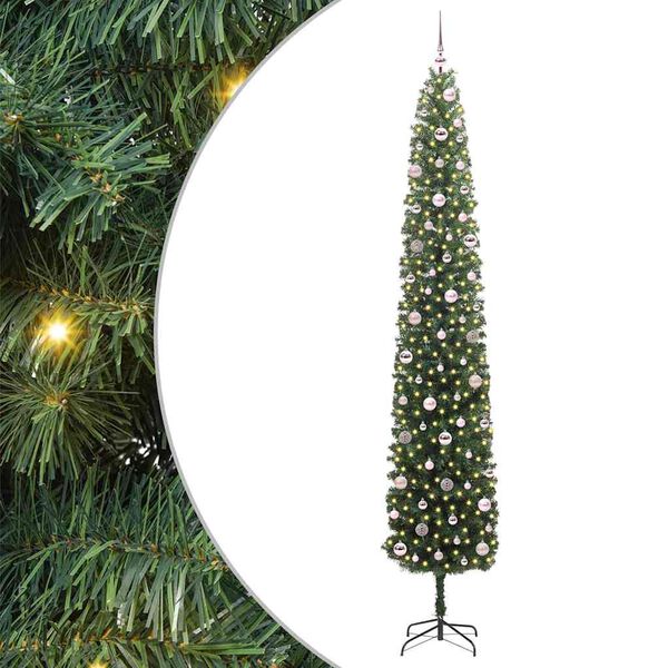 vidaXL &Aacute;rbol de Navidad artificial Verde 270 cm PVC, Acero y Pl&aacute;stico