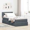 vidaXL Cama con almacenamiento Gris oscuro 90 x 200 cm Terciopelo