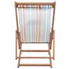 vidaXL Silla de playa plegable tela y estructura de madera multicolor