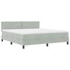 vidaXL Cama Box Spring LED Gris Claro 180 x 200 cm Terciopelo