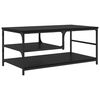 vidaXL Mesa de Caf&eacute; Roble Negro 90 x 49 x 40 cm Madera de ingenier&iacute;a