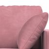 vidaXL Sof&aacute; 2 pcs Rosa 228 x 78 x 80 cm Terciopelo