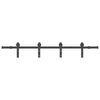 vidaXL Kit de herrajes para puertas correderas acero negro 183 cm