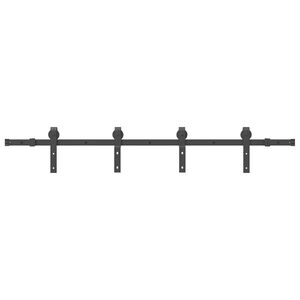 vidaXL Kit de herrajes para puertas correderas acero negro 183 cm