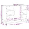 vidaXL Armario lavabo baño madera ingeniería roble marrón 80x33x60 cm