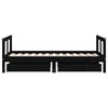 vidaXL Estructura cama infantil y cajones madera pino negro 80x160 cm