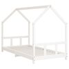 vidaXL Estructura de cama para ni&ntilde;os madera de pino blanco 90x200 cm