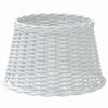 vidaXL Pantalla para l&aacute;mpara mimbre blanco &Oslash;45x28 cm