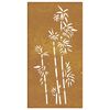 vidaXL Adorno de pared de jardín acero corten diseño bambú 105x55 cm