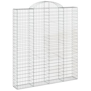 vidaXL Cesta gaviones forma arco hierro galvanizado 200x30x220/240 cm