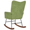 vidaXL Silla mecedora de terciopelo verde claro