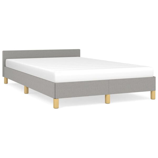 vidaXL Estructura de cama sin colchón tela gris claro 120x190 cm