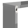 vidaXL Estantes cubo de pared 6 unidades gris brillo 30x15x30 cm