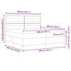 vidaXL Cama tipo Box Spring con colch&oacute;n Crema 200 x 200 cm tela