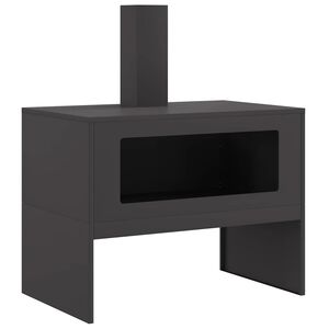vidaXL Hoguera Negro 80 x 50 x 96 cm Acero laminado en fr&iacute;o