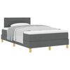 vidaXL Cama tipo Box Spring con coj&iacute;n Gris oscuro 120 x 200 cm tela