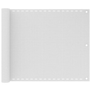vidaXL Toldo para balc&oacute;n HDPE 75x400 cm blanco