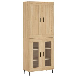 vidaXL Aparador alto madera contrachapada color roble 69,5x34x180 cm