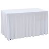vidaXL Fundas el&aacute;sticas de mesa 2 uds con falda 120x60,5x74 cm blanco