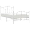vidaXL Estructura cama sin colchón con estribo metal blanco 100x190 cm