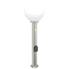 vidaXL Baliza luminosa con sensor y toma de corriente, 80 cm, acero inoxidable, IP44