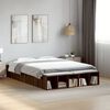 vidaXL Estructura de cama madera de ingenier&iacute;a marr&oacute;n roble 135x190 cm