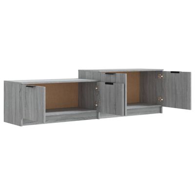vidaXL Mueble de TV madera contrachapada gris Sonoma 158,5x36x45 cm