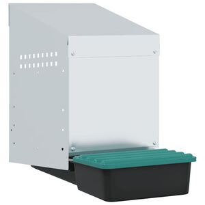 vidaXL Nido para gallinas con 1 compartimento de acero galvanizado para montar en la pared