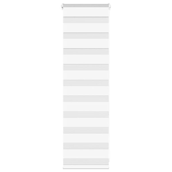 vidaXL Estor cebra blanco 40x100 cm tejido ancho 35,9 cm poli&eacute;ster