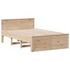 vidaXL Cama con cabecero sin colch&oacute;n madera maciza de pino 120x200 cm