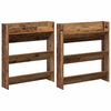 vidaXL Armario Zapatero 2 pcs Madera envejecida 85 x 18 x 90 cm