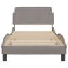 vidaXL Estructura de cama con cabecero Dover tela taupe 80x200cm