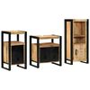 vidaXL Juego de muebles de ba&ntilde;o con caj&oacute;n 3 pcs Madera de mango maciza