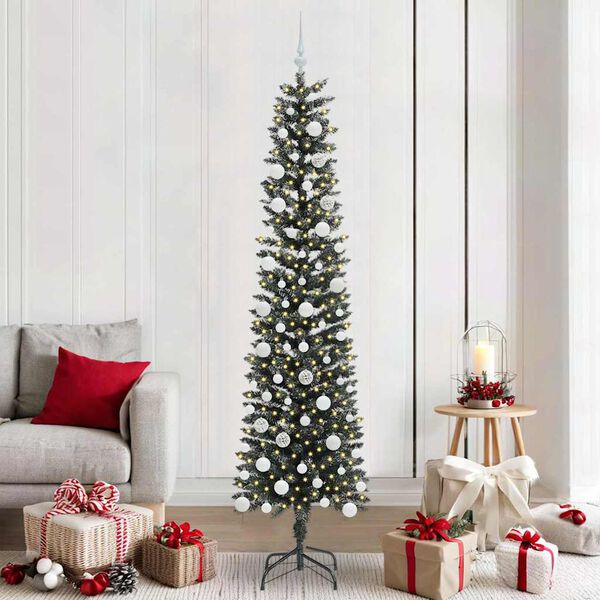 vidaXL &Aacute;rbol de Navidad artificial Verde 210 cm PVC, Pl&aacute;stico y Acero