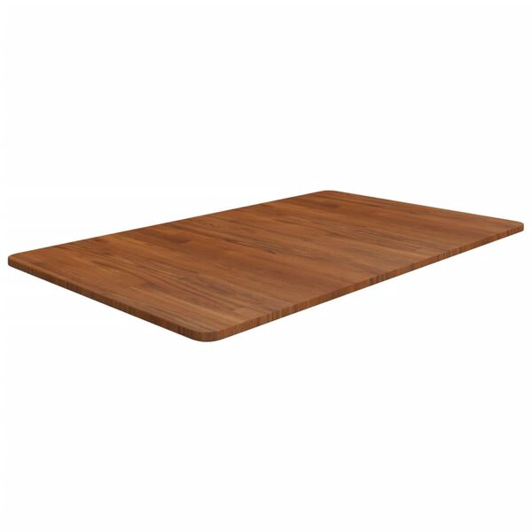 vidaXL Encimera ba&ntilde;o madera maciza tratada marr&oacute;n oscuro 100x60x1,5 cm