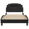 vidaXL Estructura de cama Viana sin colch&oacute;n cuero sint&eacute;tico negro 100x203 cm