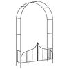 vidaXL Arco de jard&iacute;n con puerta hierro negro 138x40x238 cm