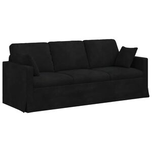 vidaXL Sof&aacute; Negro 198 x 78 x 80 cm Terciopelo