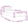 vidaXL Estructura de cama otomana con colch&oacute;n tela crema 80x200cm