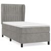 vidaXL Cama box spring con colch&oacute;n terciopelo gris claro 100x200 cm