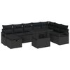 vidaXL Conjunto de sof&aacute; de jard&iacute;n 9 uds. rat&aacute;n sint&eacute;tico