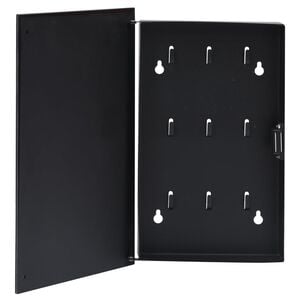 vidaXL Caja de llaves con tablero magn&eacute;tico negro 30x20x4 cm