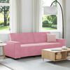 vidaXL Sof&aacute; de 3 plazas terciopelo rosa 220x78x84 cm